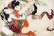 Japan: A man and a woman making love. Shunga 'Spring Picture' woodblock print by Katsushika Hokusai (1760-1849)